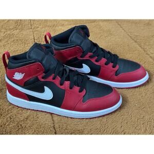 Nike Air Jordan 1 Mid PS Size 3Y Black White Gym Red DQ8424-061 Unisex